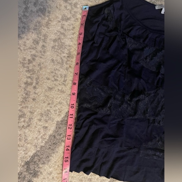 Charlotte Russe Ruffled Blue Dressy Tank Top - Picture 5 of 5